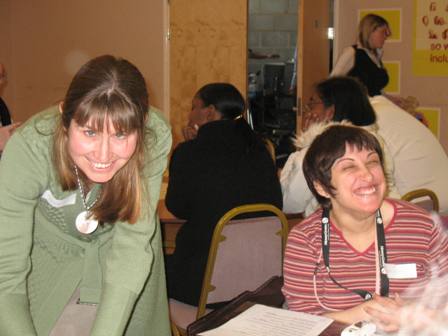 Claire & Sarah laughing