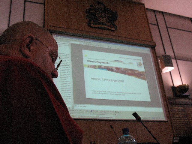 Slim Flegg at Direct Payments training for social workers